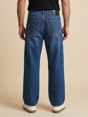 Y2K Mecca by Grailed Relaxed Baggy Fit Men’s Jeans in Blue Denim 100% Cotton